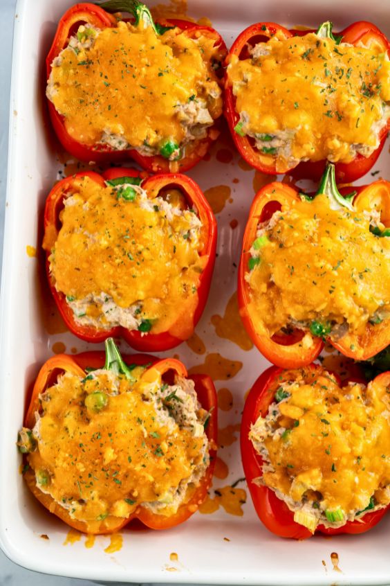 Best Tuna Melt Stuffed Peppers